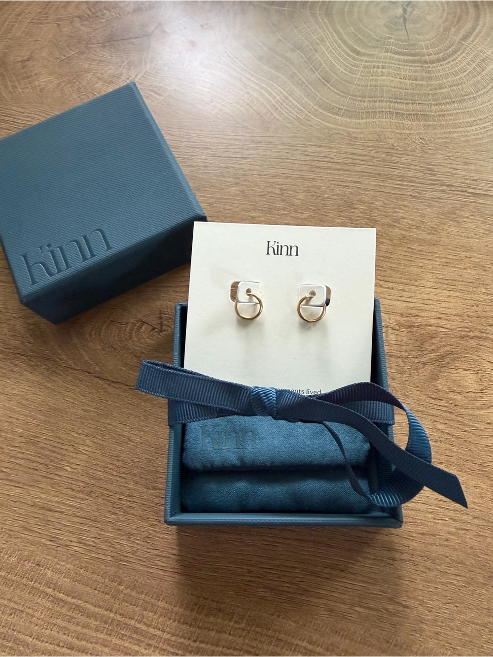 Petite Huggie Earrings in Gold Kinn studio